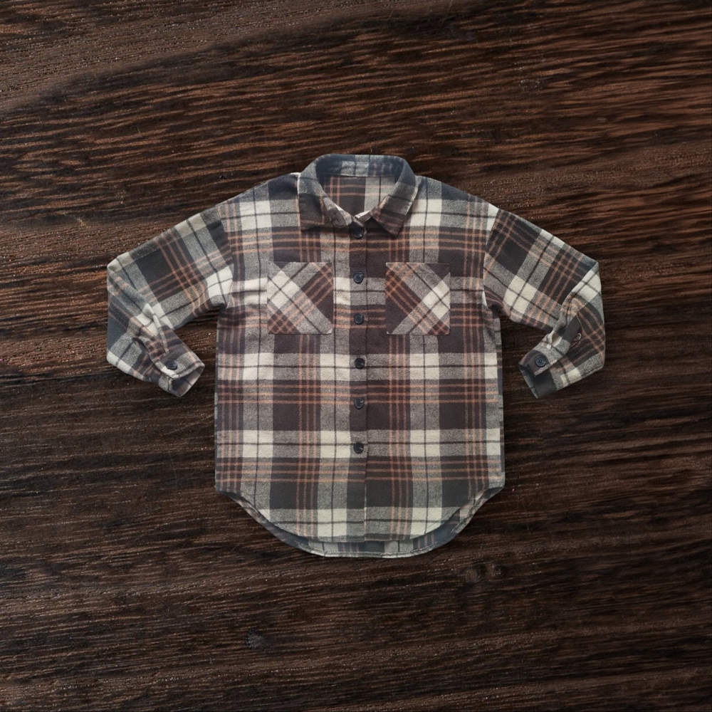 Plaid Button-Up Shirt